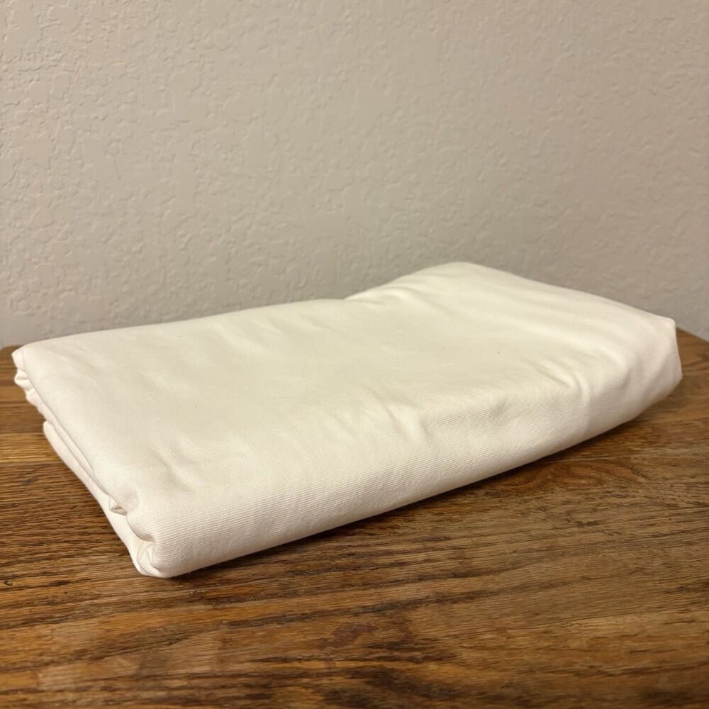 Pottery Barn Cameron Cotton Drape Curtain Panel White 50x96" Pocket Rod